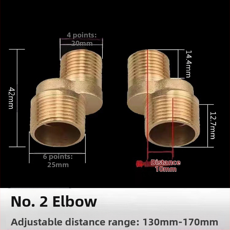 Vaskist universaalne nurga dušivalve paigaldustarvik, seinale sisse ehitatud, pikendatud, reguleeritav nurk