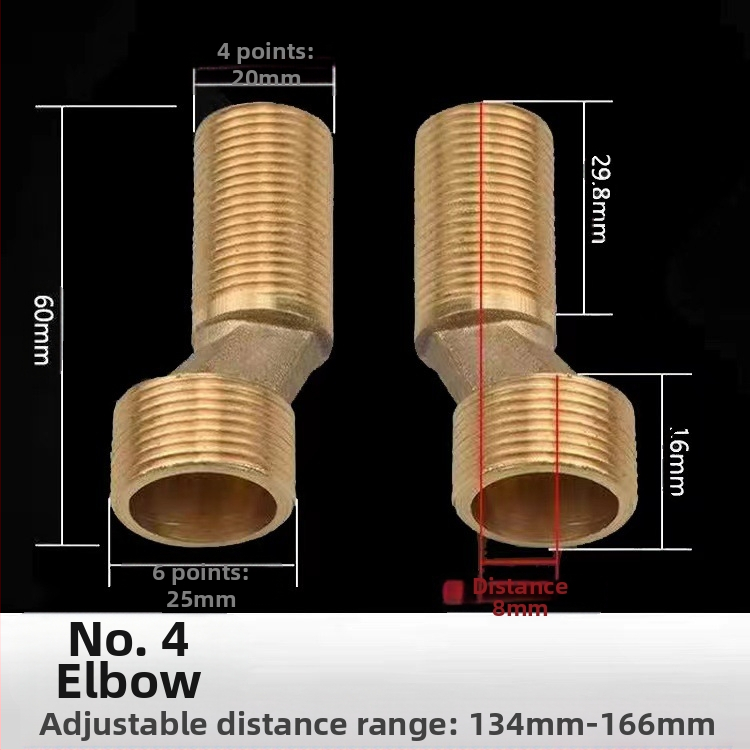 Vaskist universaalne nurga dušivalve paigaldustarvik, seinale sisse ehitatud, pikendatud, reguleeritav nurk