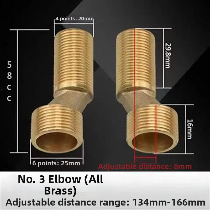 Vaskist universaalne nurga dušivalve paigaldustarvik, seinale sisse ehitatud, pikendatud, reguleeritav nurk