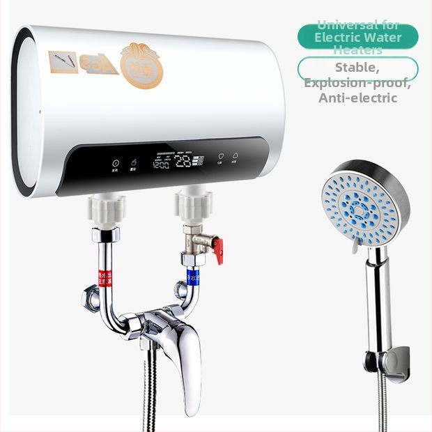 Elektrinis vandens šildytuvo maišymo vožtuvas — dušo priedai su U formos maišytuvu, modelis 88543, stilius modernus paprastumas