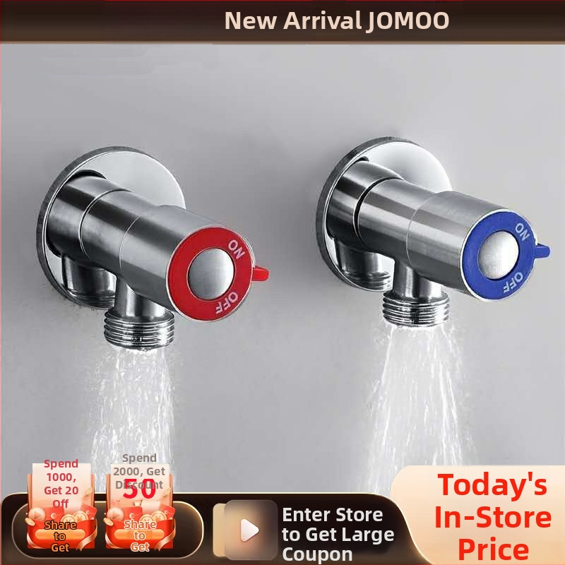 3-putni kutni ventil od 304 nehrđajućeg čelika, Jomoo model 60000 (Materijal: 304 nehrđajući čelik; Spojka: G1/2; Unutarnji promjer: 20,3 mm; Ugradnja: u zid; Tip: 3-putni)