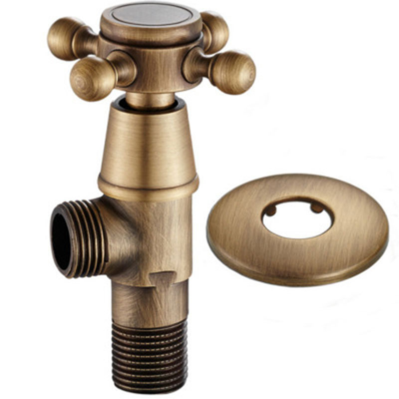 Месингова триъгълна клапа за вградена инсталация, за водоснабдяване на тоалет и бойлер