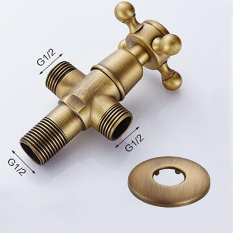 Месингова триъгълна клапа за вградена инсталация, за водоснабдяване на тоалет и бойлер