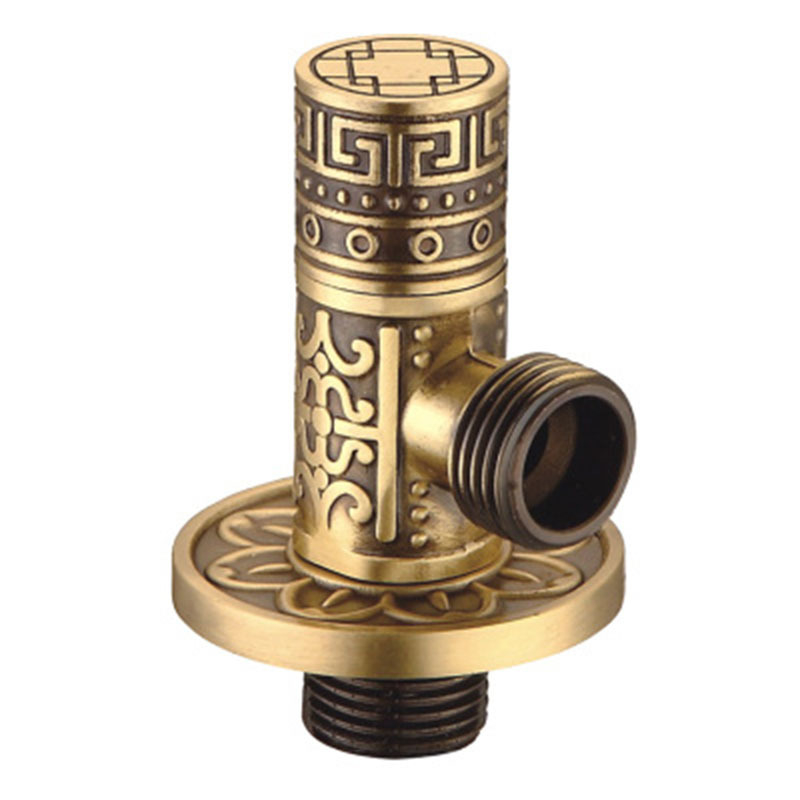 Месингова триъгълна клапа за вградена инсталация, за водоснабдяване на тоалет и бойлер