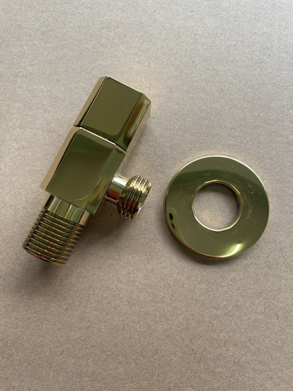 Меден триъгълен клапан, квадратен ъглов клапан за бойлер и тоалетна, модел ZDsjf06, материал: мед, монтаж: резба, приложение: бойлер, тоалетна и пералня, тегло 160 g