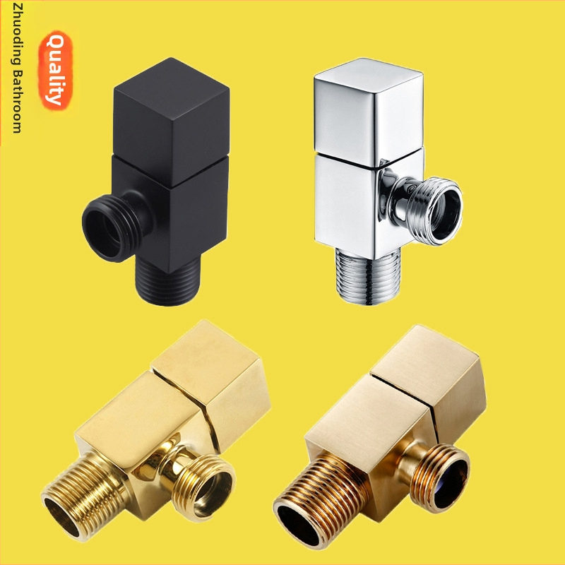 Bakreni trokutasti ventil, četvrtasti kutni ventil za bojler i WC, model ZDsjf06, navojni priključak, bakreno tijelo, neto težina 160 g