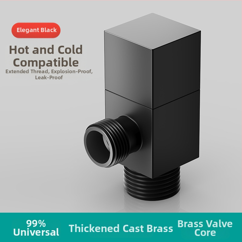 Меден триъгълен клапан, квадратен ъглов клапан за бойлер и тоалетна, модел ZDsjf06, материал: мед, монтаж: резба, приложение: бойлер, тоалетна и пералня, тегло 160 g