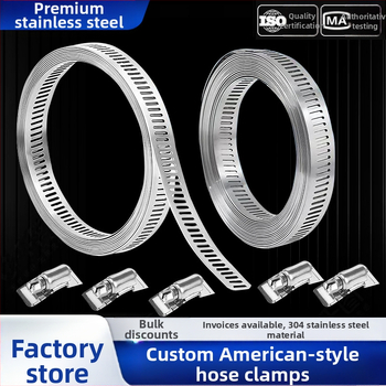 Bandă pentru gât din oțel inoxidabil 304, cu gaură prin, DIY-friendly, diametru de prindere reglabil, Mingshi