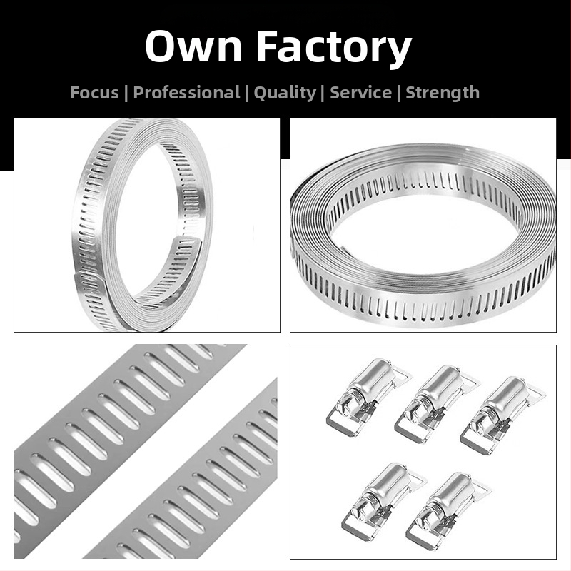 Лента за гърло от 304 нержавееща стомана – за самоделно приложение, през дупка, регулируем диаметър на закопчаване, марка Mingshi