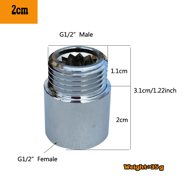 Резбован удължителен свързвач за тръби, за хардуерни връзки, двукраен дебел тръбен фитинг