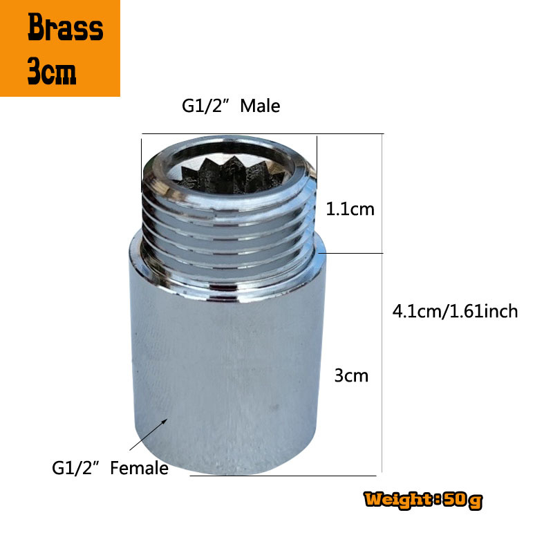 Резбован удължителен свързвач за тръби, за хардуерни връзки, двукраен дебел тръбен фитинг