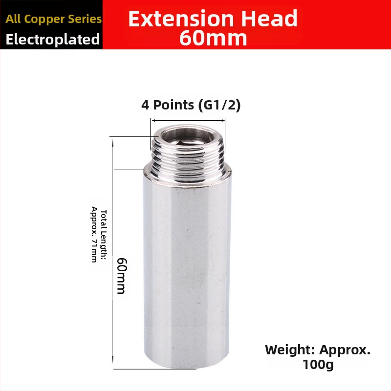 Резбован удължителен свързвач за тръби, за хардуерни връзки, двукраен дебел тръбен фитинг