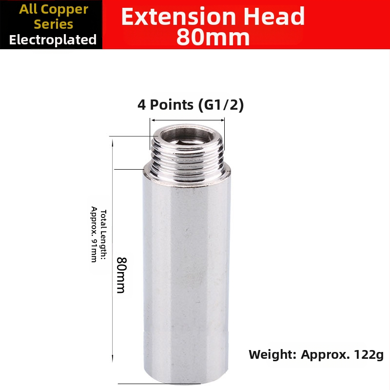 Резбован удължителен свързвач за тръби, за хардуерни връзки, двукраен дебел тръбен фитинг