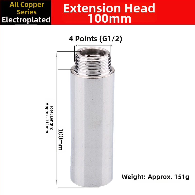 Резбован удължителен свързвач за тръби, за хардуерни връзки, двукраен дебел тръбен фитинг