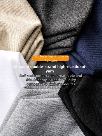 Мъжки плетен кардиган от двойно-нишкова мека прежда, дълги ръкави, свободен силует, V-образно деколте, полиестерна материя