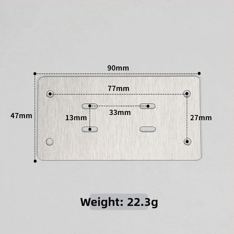 Leyoujia Šarnyro tvirtinimo plokštelė spintoms – nerūdijančiojo plieno, šlifuota paviršiaus