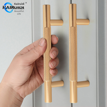 Λαβή πόρτας για ντουλάπα και ντουλάπι, κράμα αλουμινίου, ηλεκτροχρωμία επιφάνειας, μοντέλο 9005, μάρκα Kairuiti, μοντέρνο μινιμαλιστικό στυλ, ελαφριά πολυτέλεια