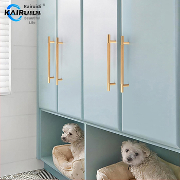 Λαβή πόρτας για ντουλάπα και ντουλάπι, κράμα αλουμινίου, ηλεκτροχρωμία επιφάνειας, μοντέλο 9005, μάρκα Kairuiti, μοντέρνο μινιμαλιστικό στυλ, ελαφριά πολυτέλεια