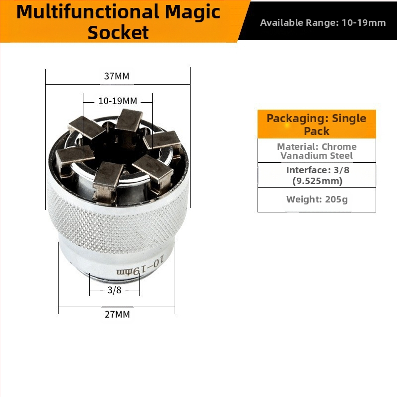 Többfunkciós dugókulcs készlet gyors racsnis mechanizmussal, dupla fejű, állítható végződések (metrikus, szerszámacél, krómozott bevonat)