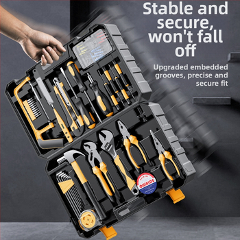 Σετ εργαλείων οικιακής συντήρησης, 82 τεμάχια, με φορητό κιβώτιο εργαλείων αυτοκινήτου, πολυλειτουργικά ηλεκτρικά εργαλεία ξυλουργικής