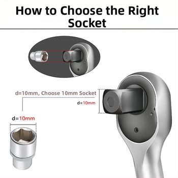 Σετ κλειδιού ροπής με ράτσετ, 8 τεμάχια, χρωμοβάνadium ατσάλι, γυαλιστερή επιφάνεια, ακρίβεια ±3