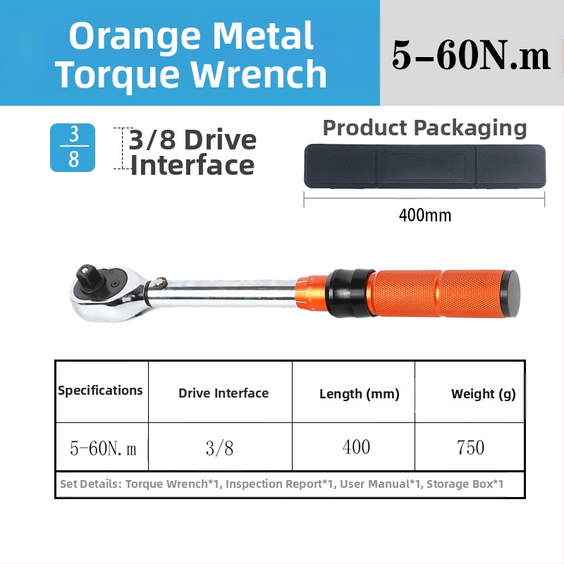 Rats momenta atslēga komplekts, 8 gab., hroma-vanādija tērauds, pulēta virsma, precizitāte ±3