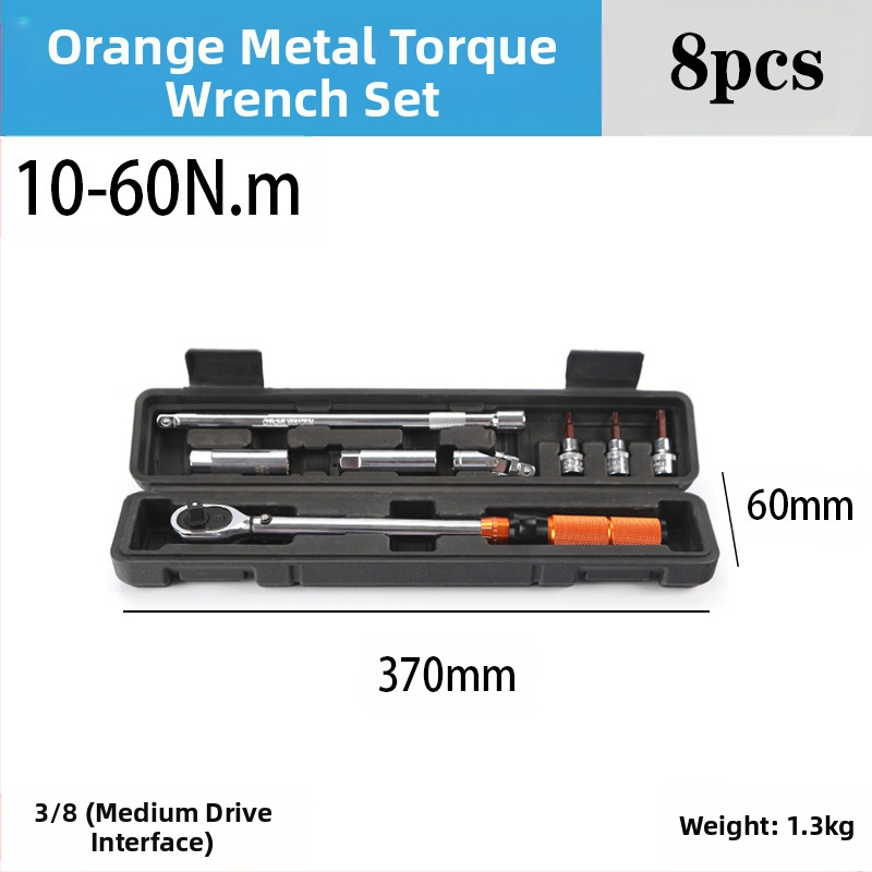 Rats momenta atslēga komplekts, 8 gab., hroma-vanādija tērauds, pulēta virsma, precizitāte ±3