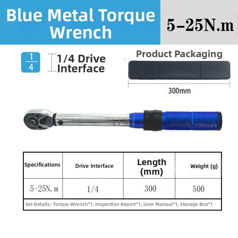 Rats momenta atslēga komplekts, 8 gab., hroma-vanādija tērauds, pulēta virsma, precizitāte ±3