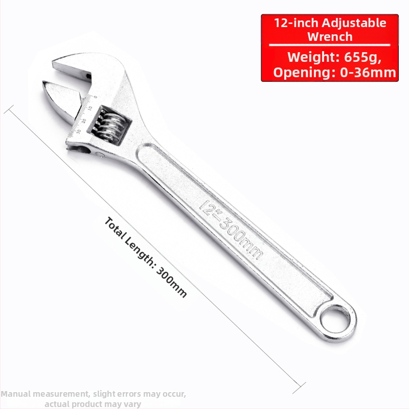 Cheie reglabilă cu deschidere mare, cheie pentru baie și țevi, unelte de reparații manuale | Brand: Other; Material: oțel cu carbon înalt; Tip: cheie cu dinți mobili