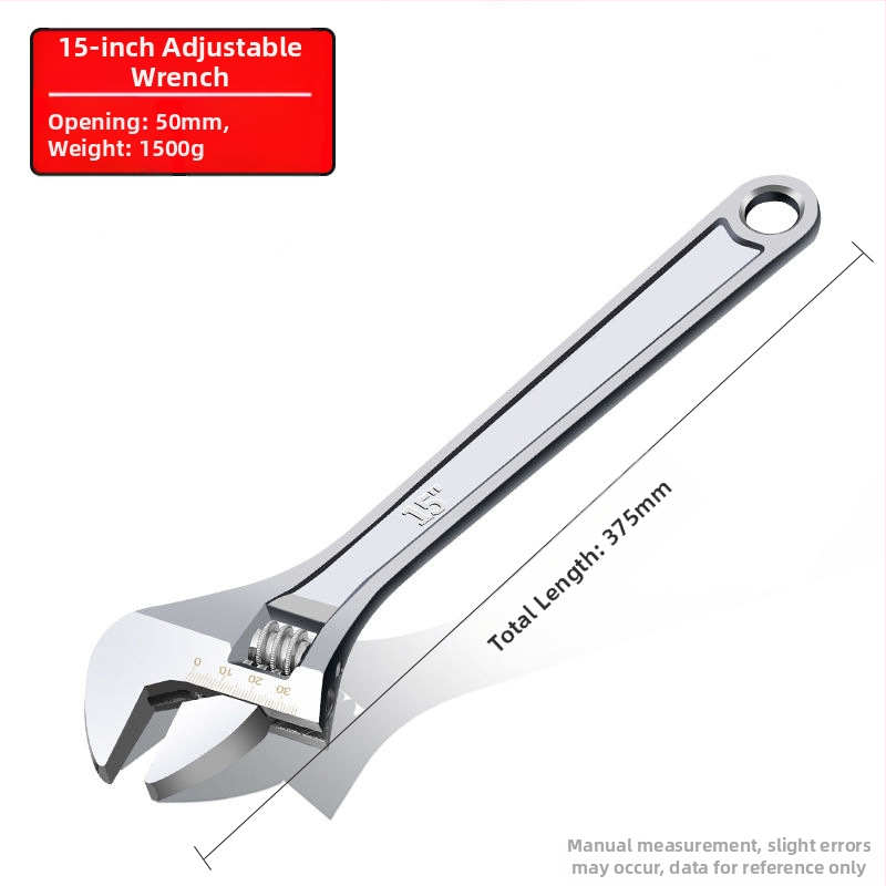 Cheie reglabilă cu deschidere mare, cheie pentru baie și țevi, unelte de reparații manuale | Brand: Other; Material: oțel cu carbon înalt; Tip: cheie cu dinți mobili