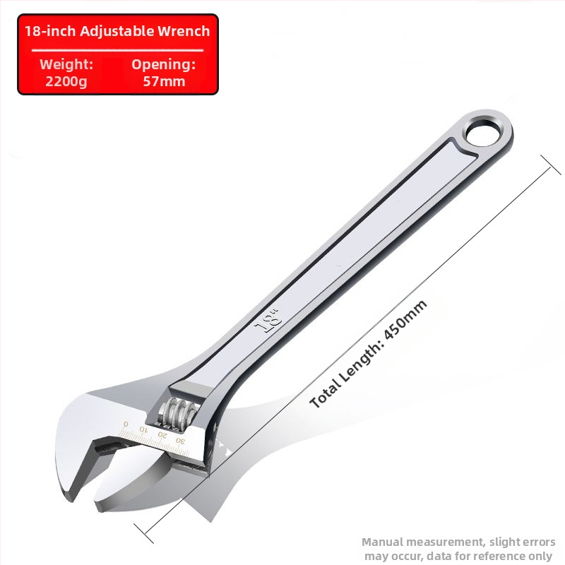 Cheie reglabilă cu deschidere mare, cheie pentru baie și țevi, unelte de reparații manuale | Brand: Other; Material: oțel cu carbon înalt; Tip: cheie cu dinți mobili