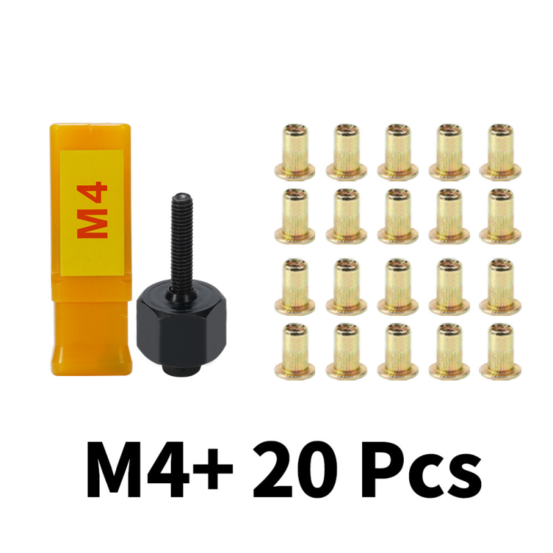 Unealtă rivet nut pentru uși și ferestre auto; acționare manuală cu ambele mâini; diametre M3–M10; construcție metalică; 6 capete