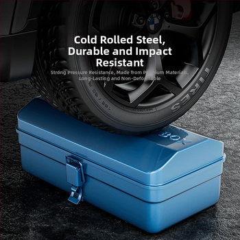 Μεταλλικό Κουτί Εργαλείων, Φορητό και Πολυλειτουργικό για Οικιακή και Αυτοκινητική Αποθήκευση, Καθολικό για Επισκευές Αυτοκινήτων