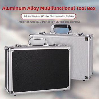 Μεταφερόμενο κιβώτιο εργαλείων από κράμα αλουμινίου και θήκη οργάνων — Πολυλειτουργική αποθήκευση
