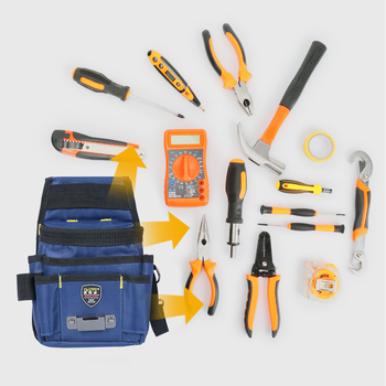 Pojasna torba za alate za električare i stolare, debelo platno, višefunkcionalna visića torba