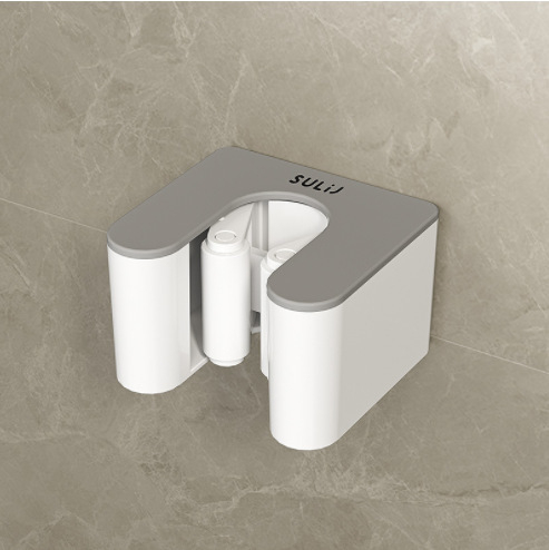 Sienas turētājs mopam un slotai ar skavām, plastmasa, 270 g, injekcijas formēšana, pieejams luksusa stils