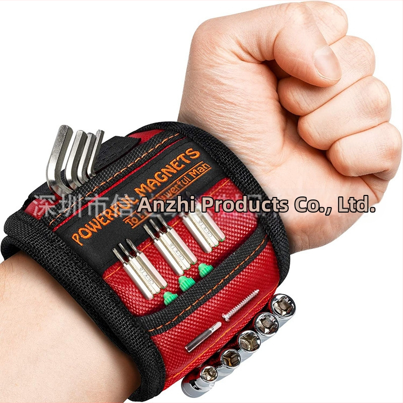 Neilona magnētiskā rokas siksna, zīmols Cinda, rūpnieciskai lietošanai, augstas veiktspējas NdFeB magnēti, 5 magnētu rindas