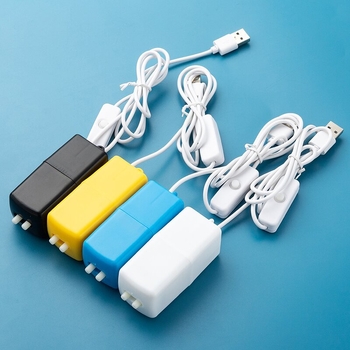 Bao shangya USB διπλής οπής αεραντζής ενυδρείου, φορητός για εσωτερική/εξωτερική χρήση, διπλής κεφαλής, μοντέλο 370, βάρος 150 g, Εισαγωγή: Όχι, Ιδιωτικά εμπορικά σήματα: Όχι