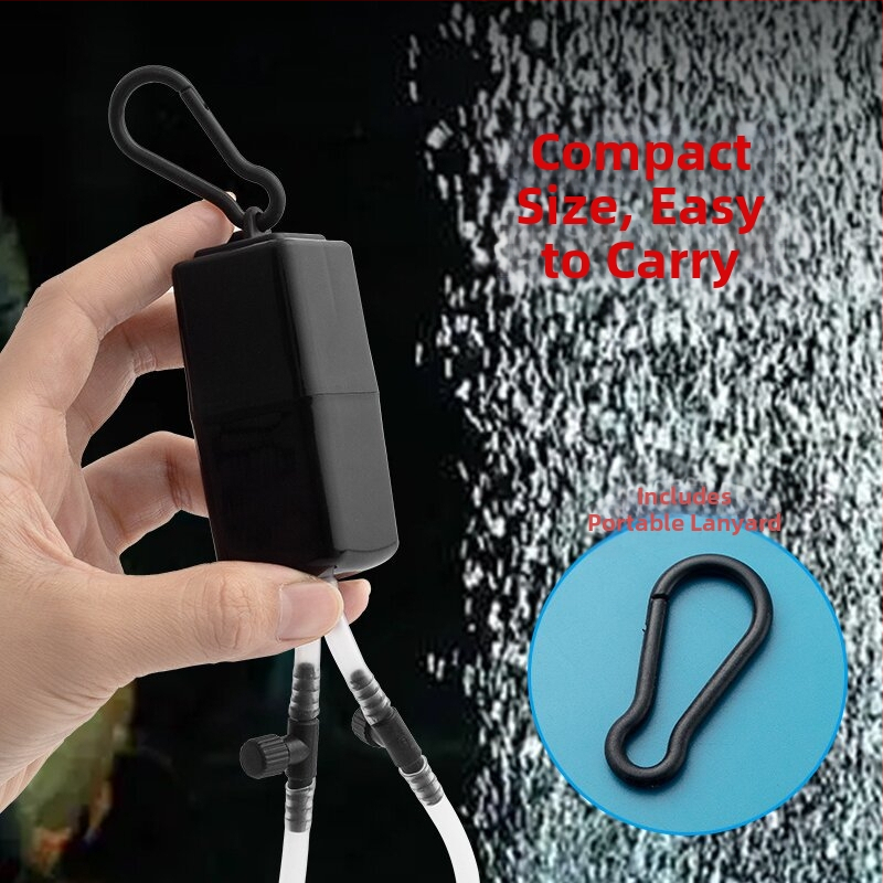 Bao shangya USB двупортен аератор за аквариум, преносим за вътрешно и външно ползване, двойна глава, модел 370, тегло 150 g, Внос: Не, Частни марки: Не