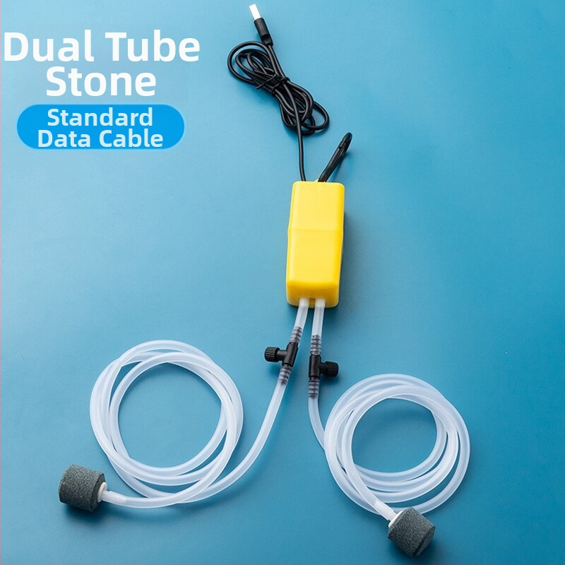 Bao shangya aerator USB cu două orificii pentru acvariu, portabil, pentru interior/ exterior, cu două capete, model 370, greutate 150 g, Import: Nu, Mărci private autorizate: Nu