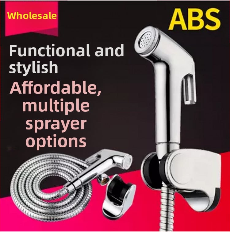 Rankinis tualeto purkštuvo komplektas, nešiojamas, modelis PQ-858, medžiaga plastikas, nominatinis slėgis 10, darbinė temperatūra 80°C