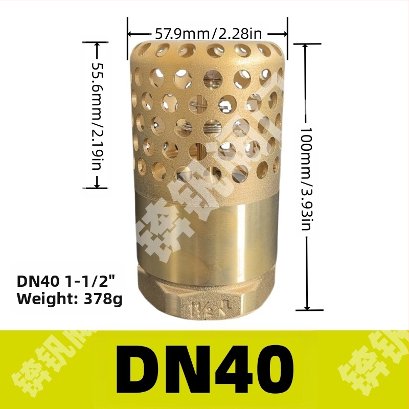 Zvislý zdvíhací spätný ventil s mriežkou z nehrdzavejúcej ocele a meďovým dnom, vhodný pre olej a vodu, hydraulické ovládanie, jednostranný tok