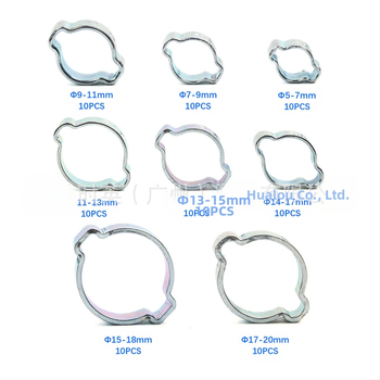 Clamă pentru țevi, cu urechi duble, galvanizată, pentru țevi de 5–20 mm, marcă SY