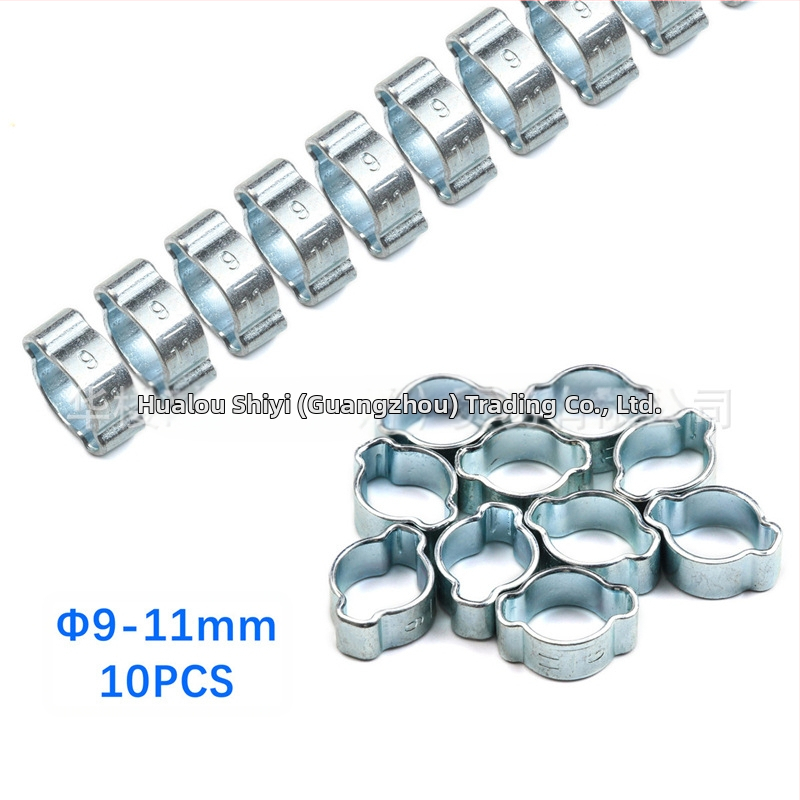 Clamă pentru țevi, cu urechi duble, galvanizată, pentru țevi de 5–20 mm, marcă SY