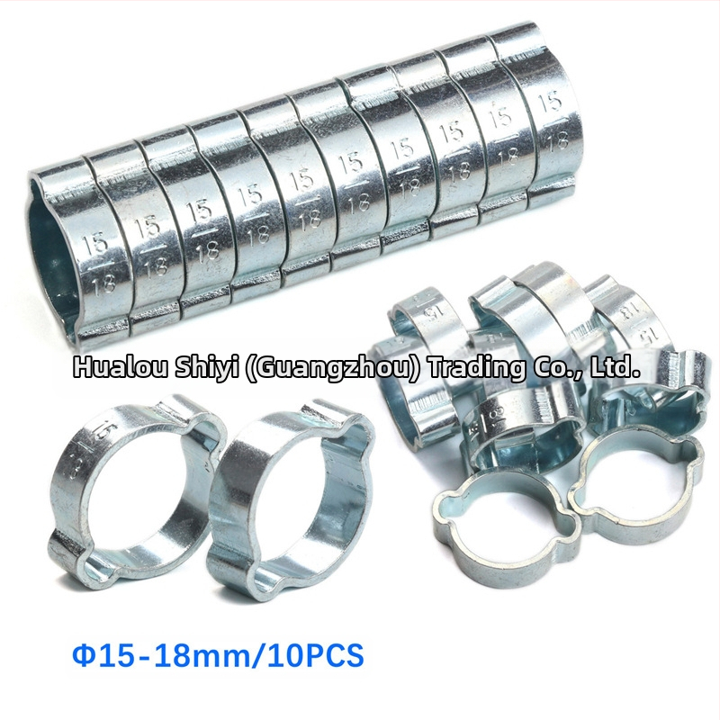 Clamă pentru țevi, cu urechi duble, galvanizată, pentru țevi de 5–20 mm, marcă SY