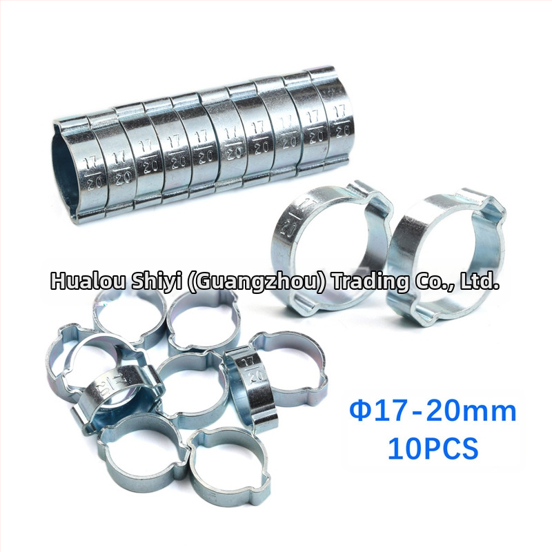 Clamă pentru țevi, cu urechi duble, galvanizată, pentru țevi de 5–20 mm, marcă SY