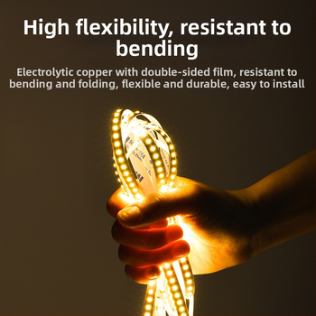 Линейна монохромна LED лента, самозалепваща, 12V, 120 диода, 2835 SMD