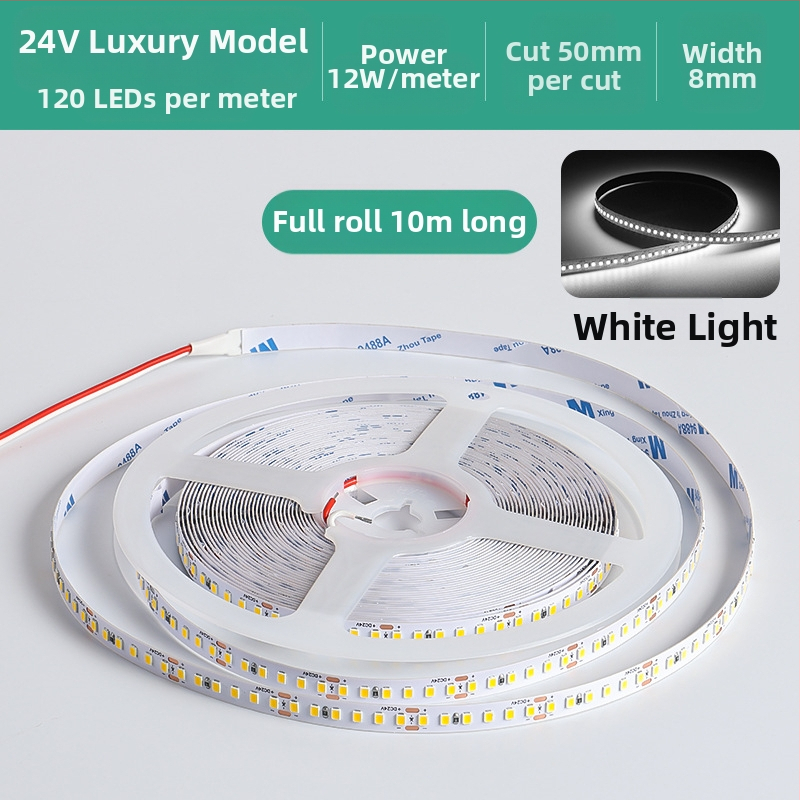 Линейна монохромна LED лента, самозалепваща, 12V, 120 диода, 2835 SMD