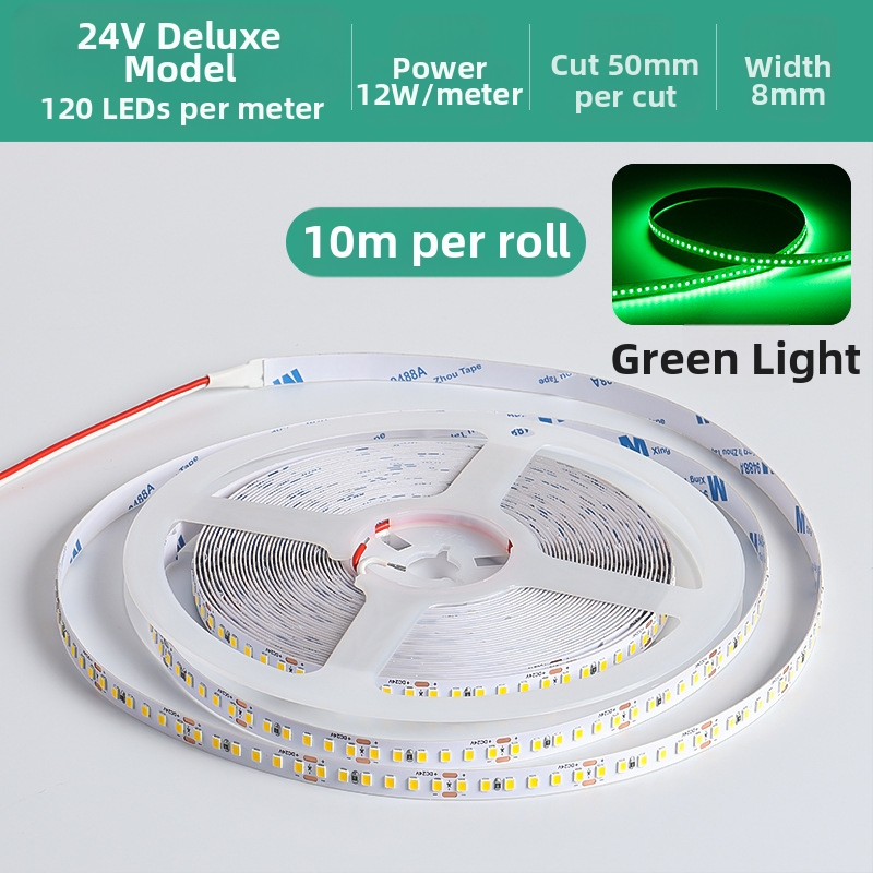 Линейна монохромна LED лента, самозалепваща, 12V, 120 диода, 2835 SMD