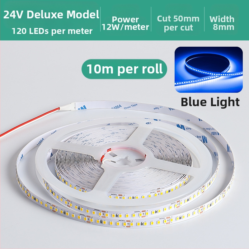 Линейна монохромна LED лента, самозалепваща, 12V, 120 диода, 2835 SMD
